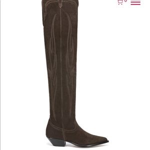 Sonora Brown Suede Italian Over the Knee Hermosa Boots